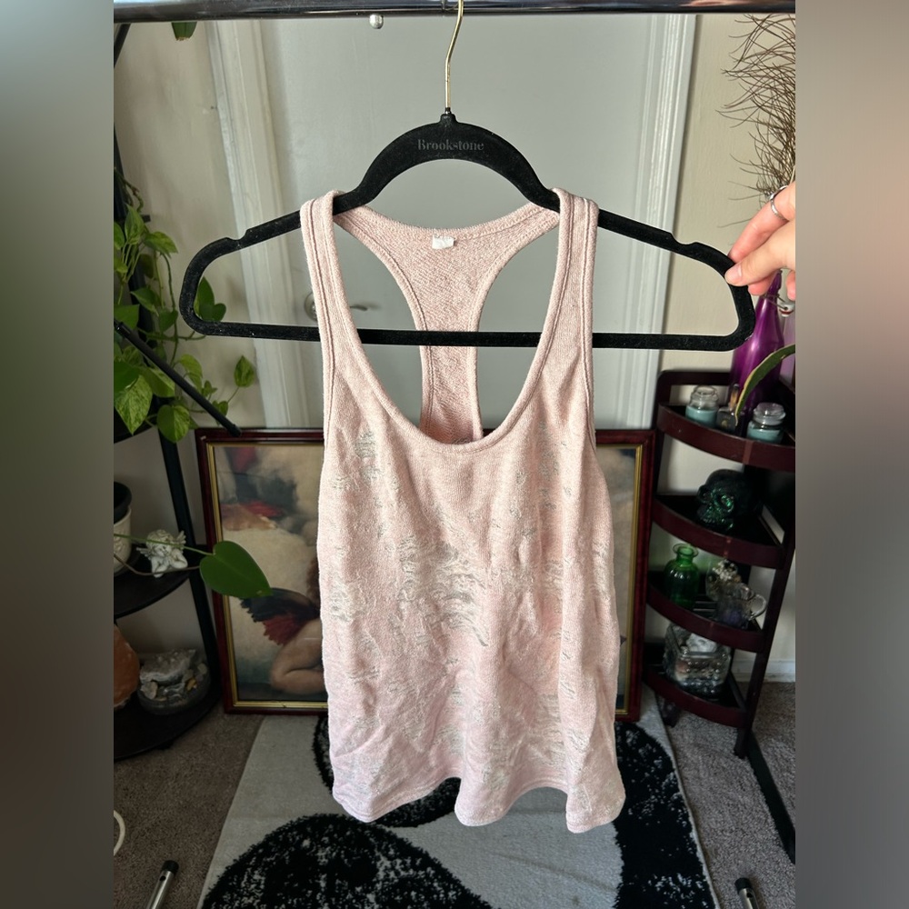 ALO Yoga Pink Sleeveless Racerback Tank Top